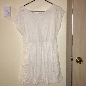 short white lace dress